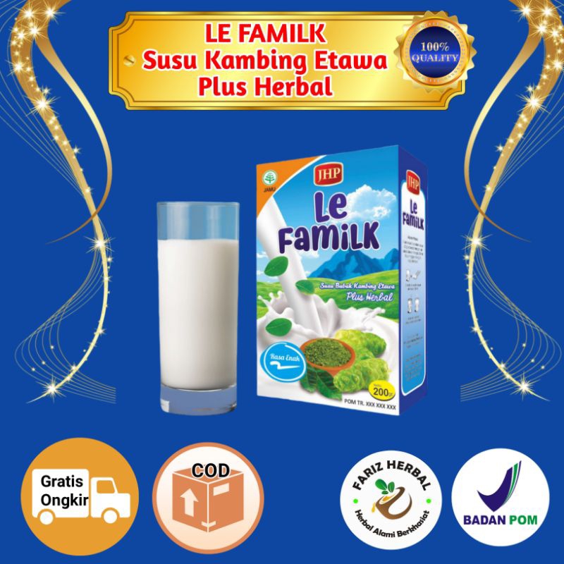 

[STOKIS RESMI] GROSIR 100 dus LE FAAMILK susu kambing etawa Plus herbal pilihan BPOM