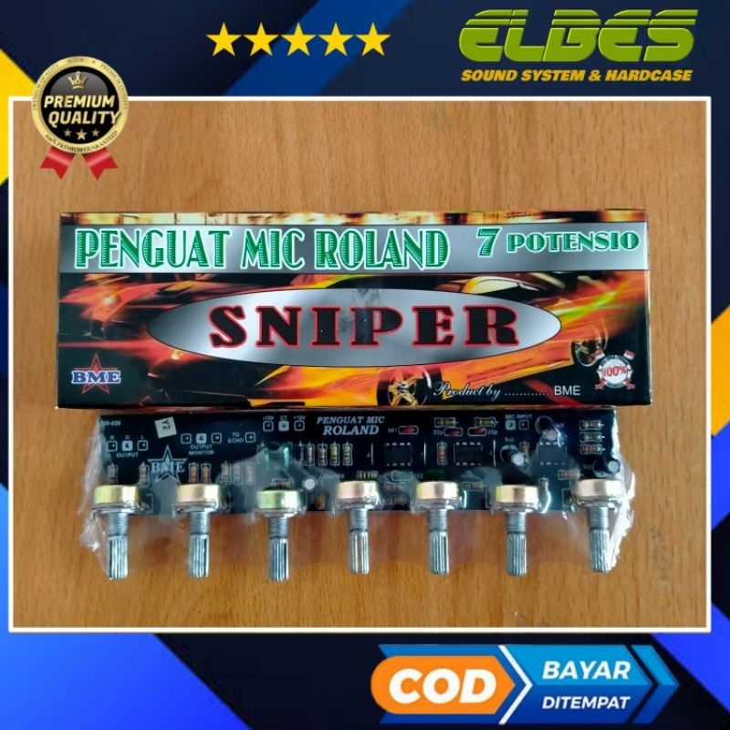 Kit penguat mic mixer 7 potensio ROLAND Sniper