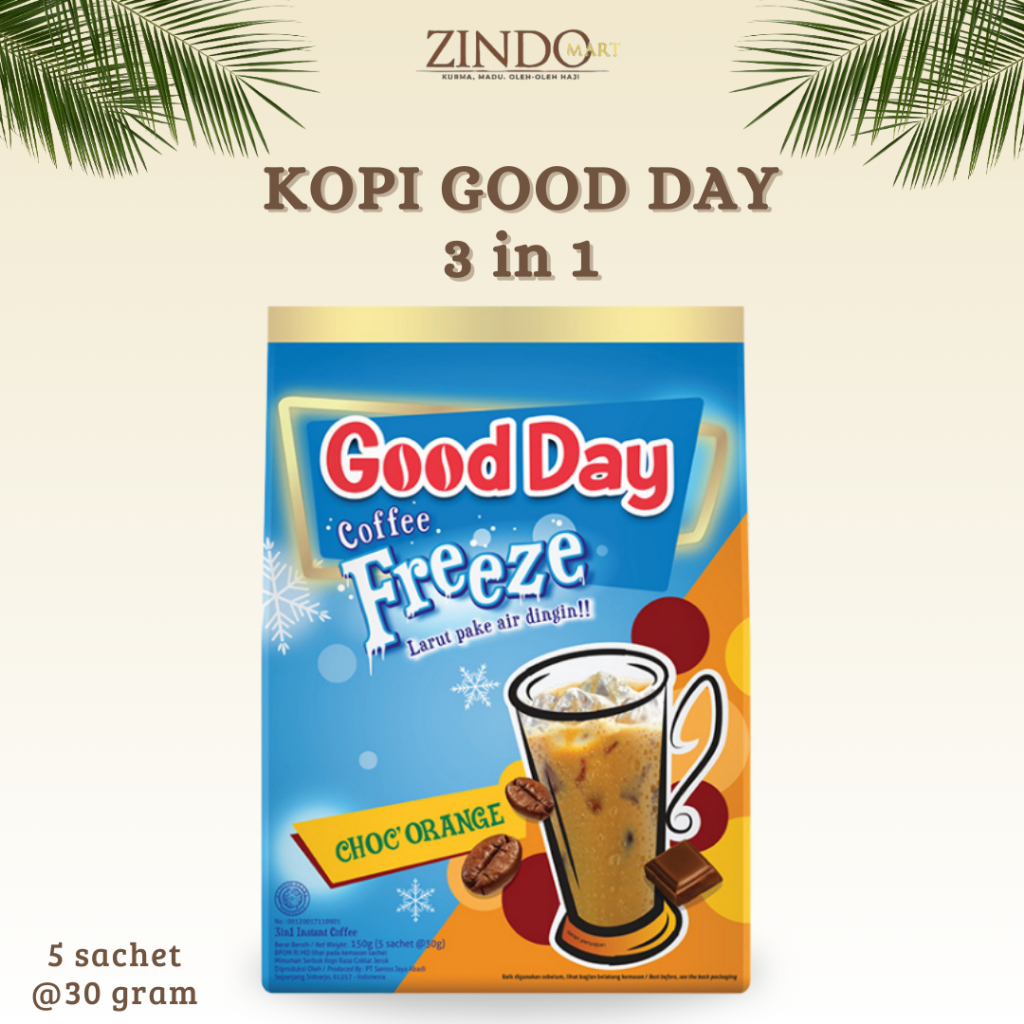 

KOPI GOOD DAY FREEZE CHO'ORANGE 1 BAG (5 SACHET X 30GR) COFFEE