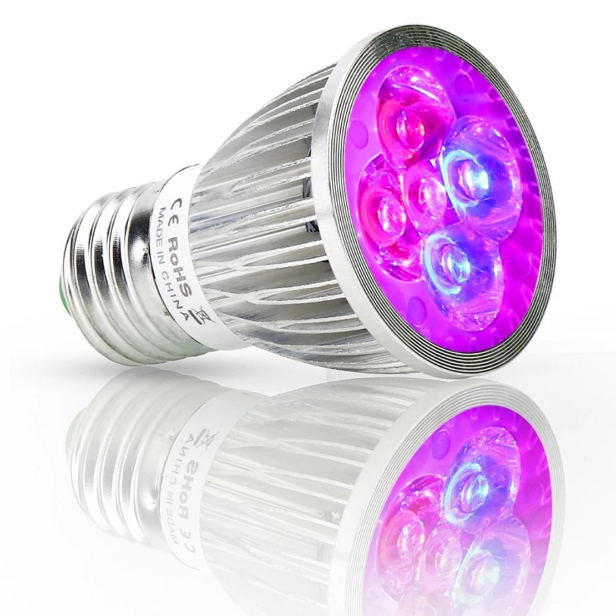 ZW0003 10W Lampu Tanaman Hidroponik Indoor UV Ultraviolet LED Grow Light Bulb