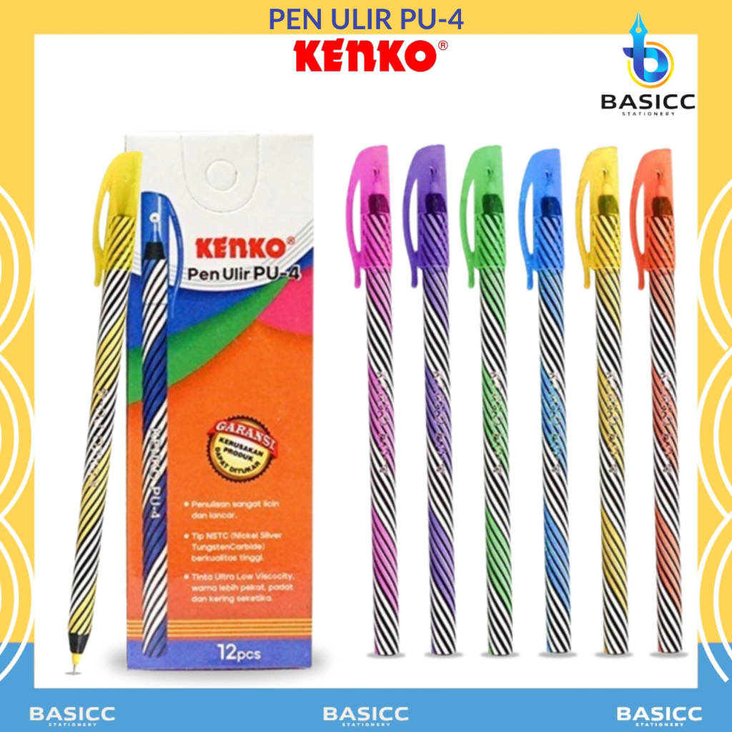 

Kenko Pen Ulir 0.5 mm Pulpen PU-4 | @1Kotak=12PCs