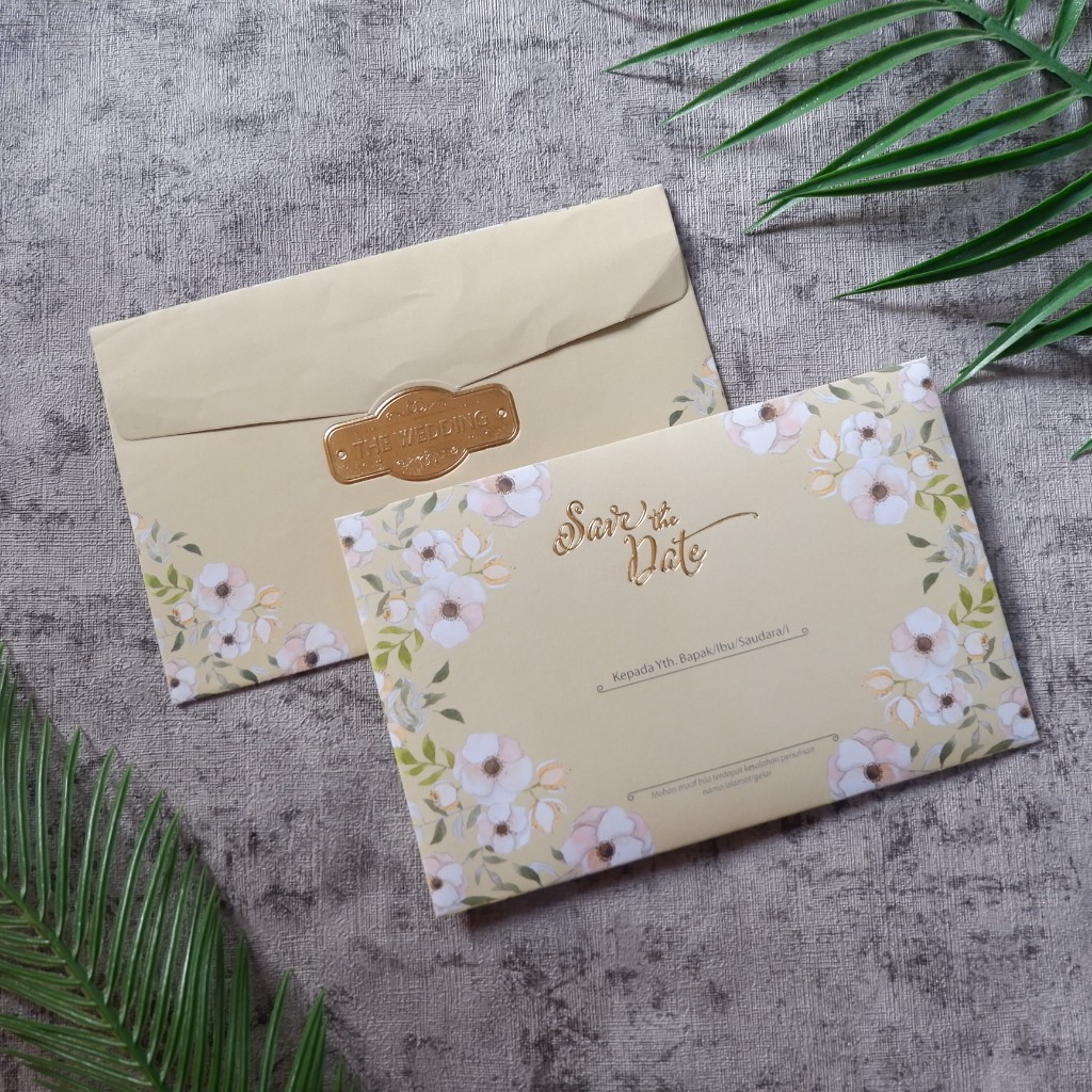 UNDANGAN bisa Satuan VIP Softcover Amplop Warna Gold Kuning Mage-13