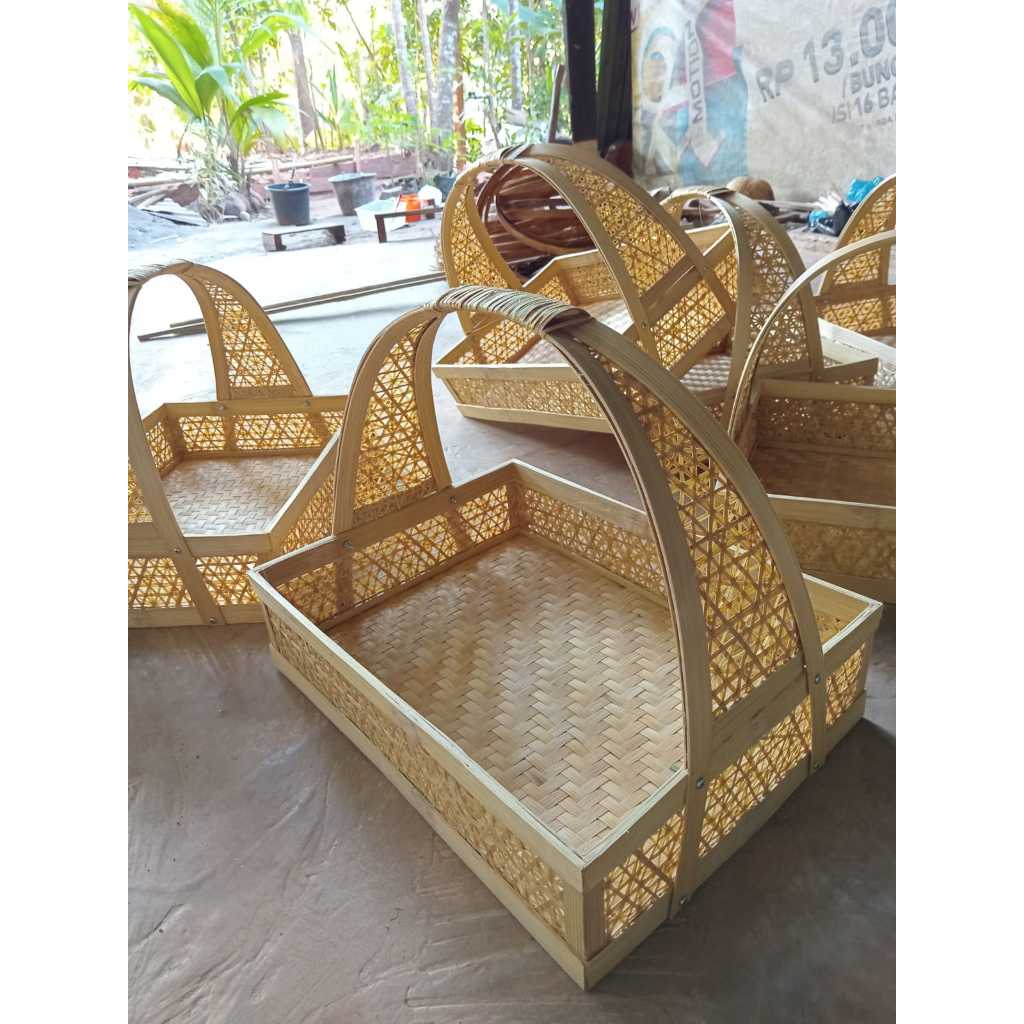 KERANJANG ANYAMAN TRUNTUM // KERANJANG TUMPENG // KERANJANG MAKANAN By Iraone_craft