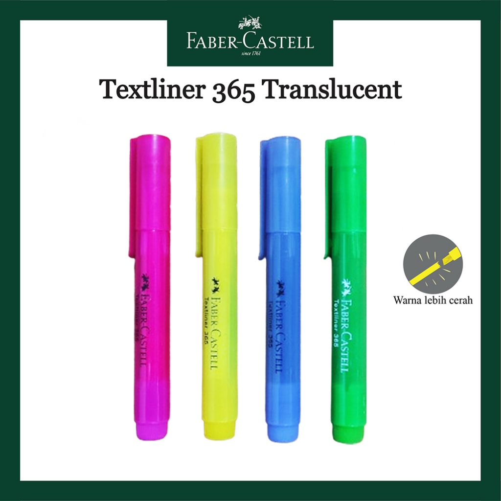 

Textliner Faber Castell 365 / Highlighter Pen Faber Castell 3 Warna