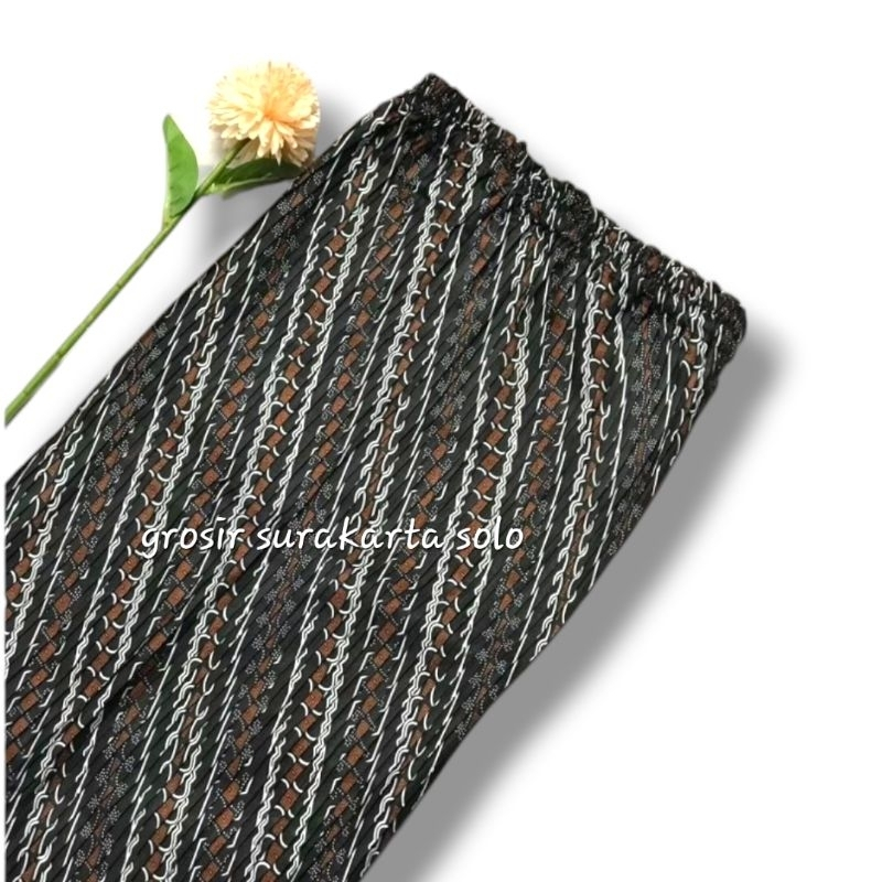 Rok Plisket Kondangan /Rok Plisket Batik /Rok wiru/Rok Batik Parang Hitam Coklat