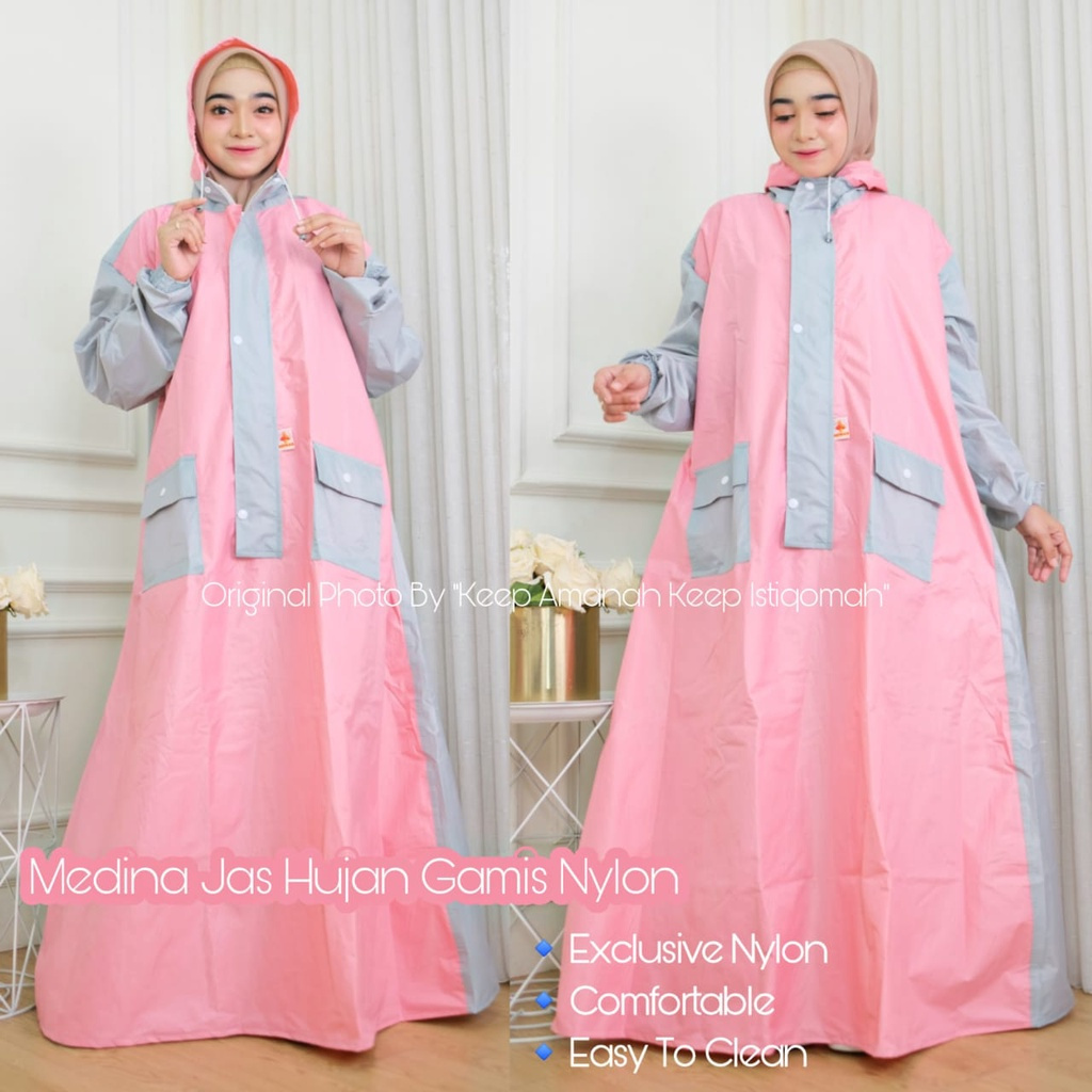 Jas Hujan Medina Gamis Mantol Nylon