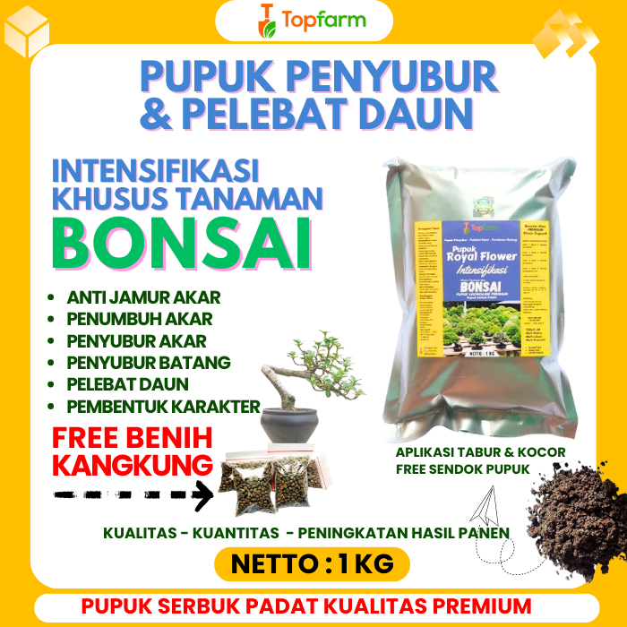 Pupuk Bonsai Terbaik / Pupuk Khusus Bonsai / Pupuk Khusus Bonsai 1kg / Pupuk Pembesar Akar Bonsai / 