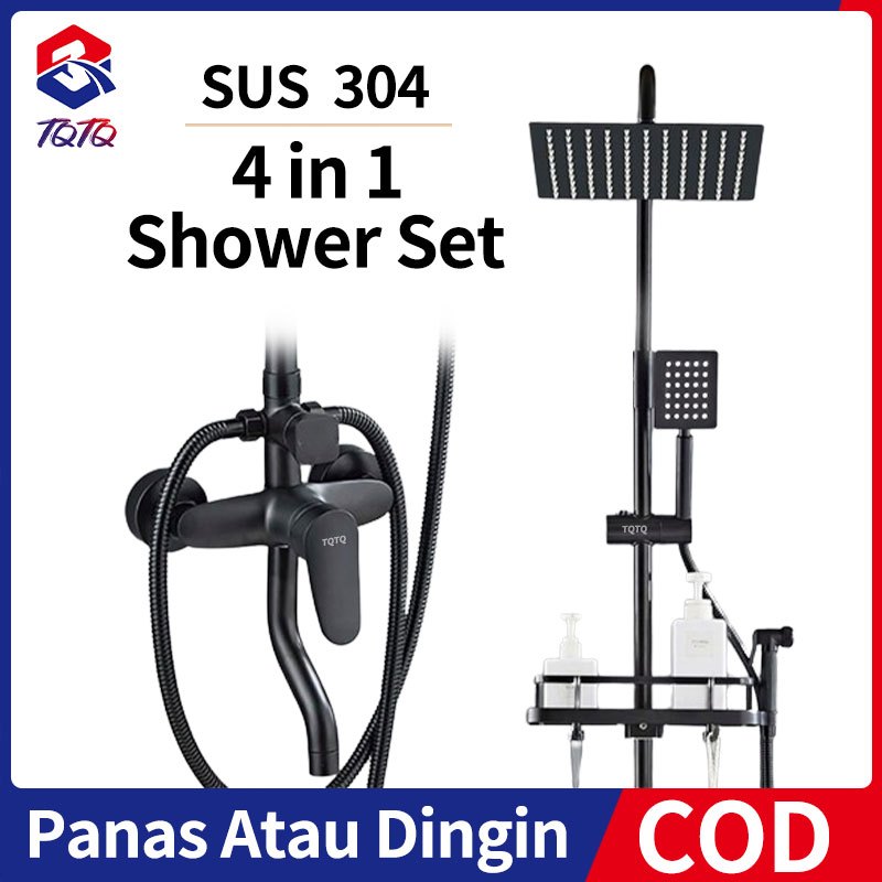Shower Set Stainless Rain Shower Kamar Mandi Kotak Shower