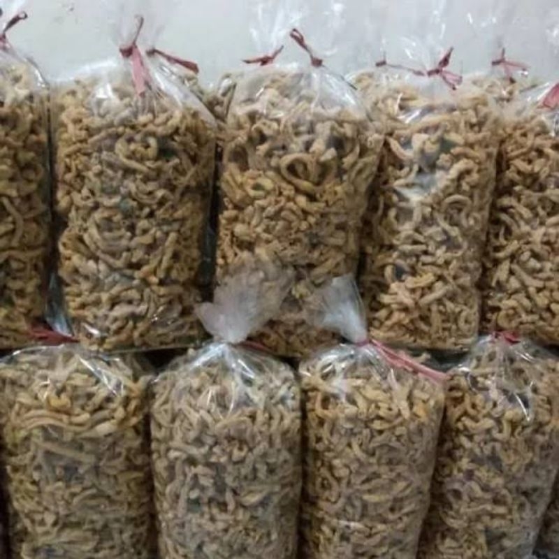 

snack camilan kiloan Keripik Usus Ayam premium Crispy & Gurih 1BAL(2KG)