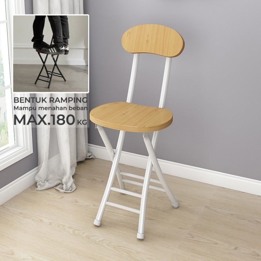 Kursi Santai Lipat Indoor Outdoor Kursi Belajar Kerja Sholat Bangku Lipat Portable Ezzy