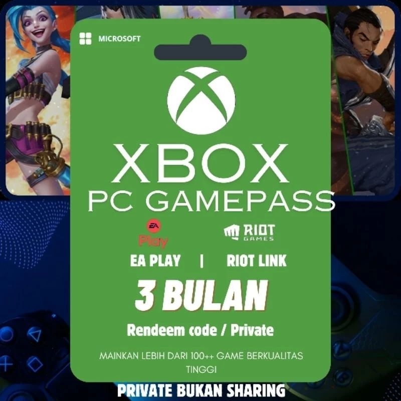 XBOX PC GAME PASS 3 BULAN