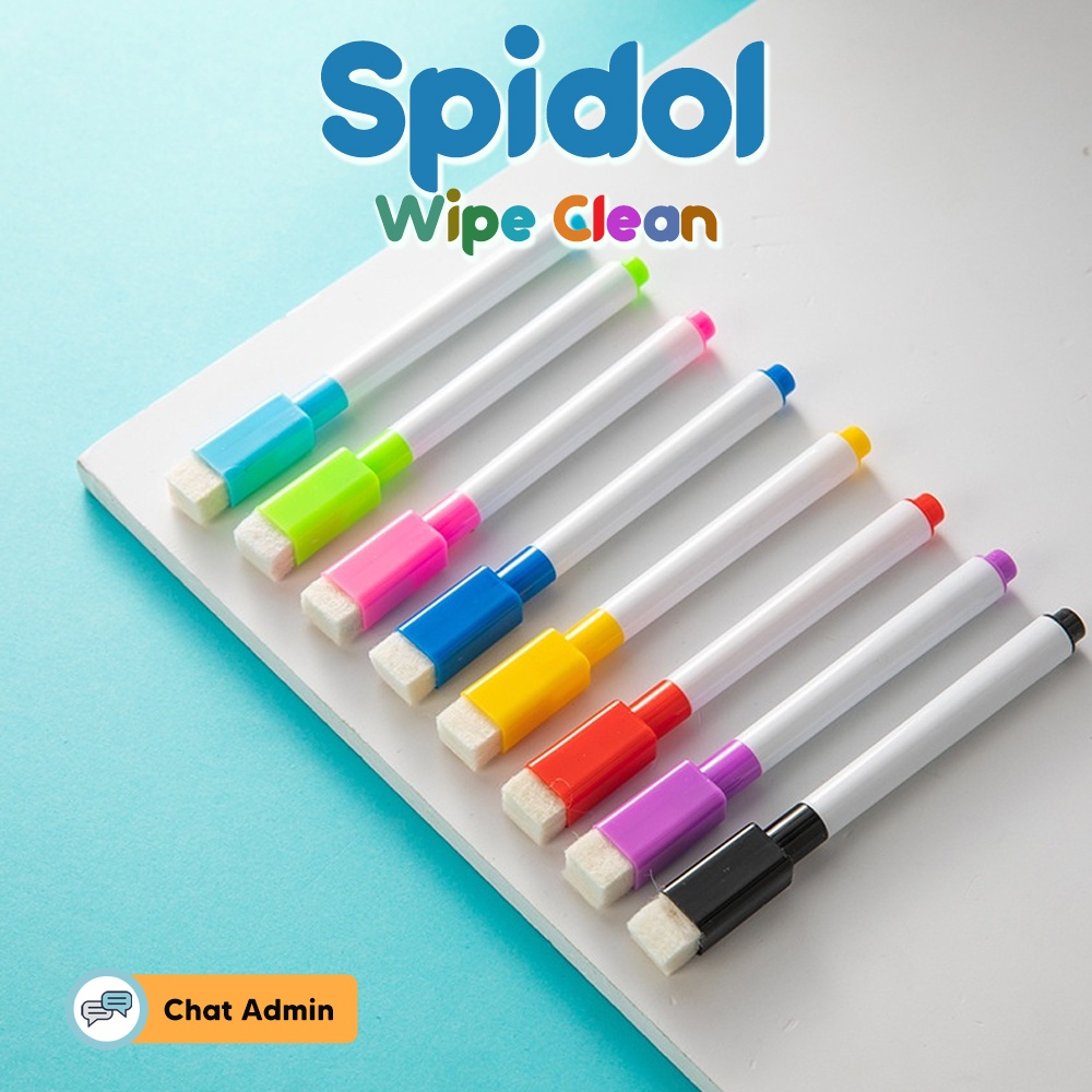 

Spidol Anak Wipe And Clean Spidol bisa dihapus Warna Warni Papan Tulis