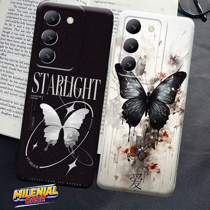 (MJA01) Softcase Vivo Y100 5G/Y100 4G Clear case Motif Butterfly Pro Camera Camera belakang