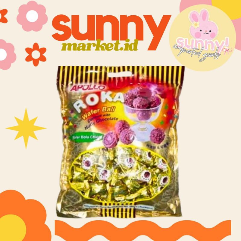 

SUNNYMARKET - SNACK APOLLO ROKA WAFER CHOCOLATE BALL BISCUIT BISKUIT COKLAT COKELAT ROKA REFILL IMPORT IMPOR