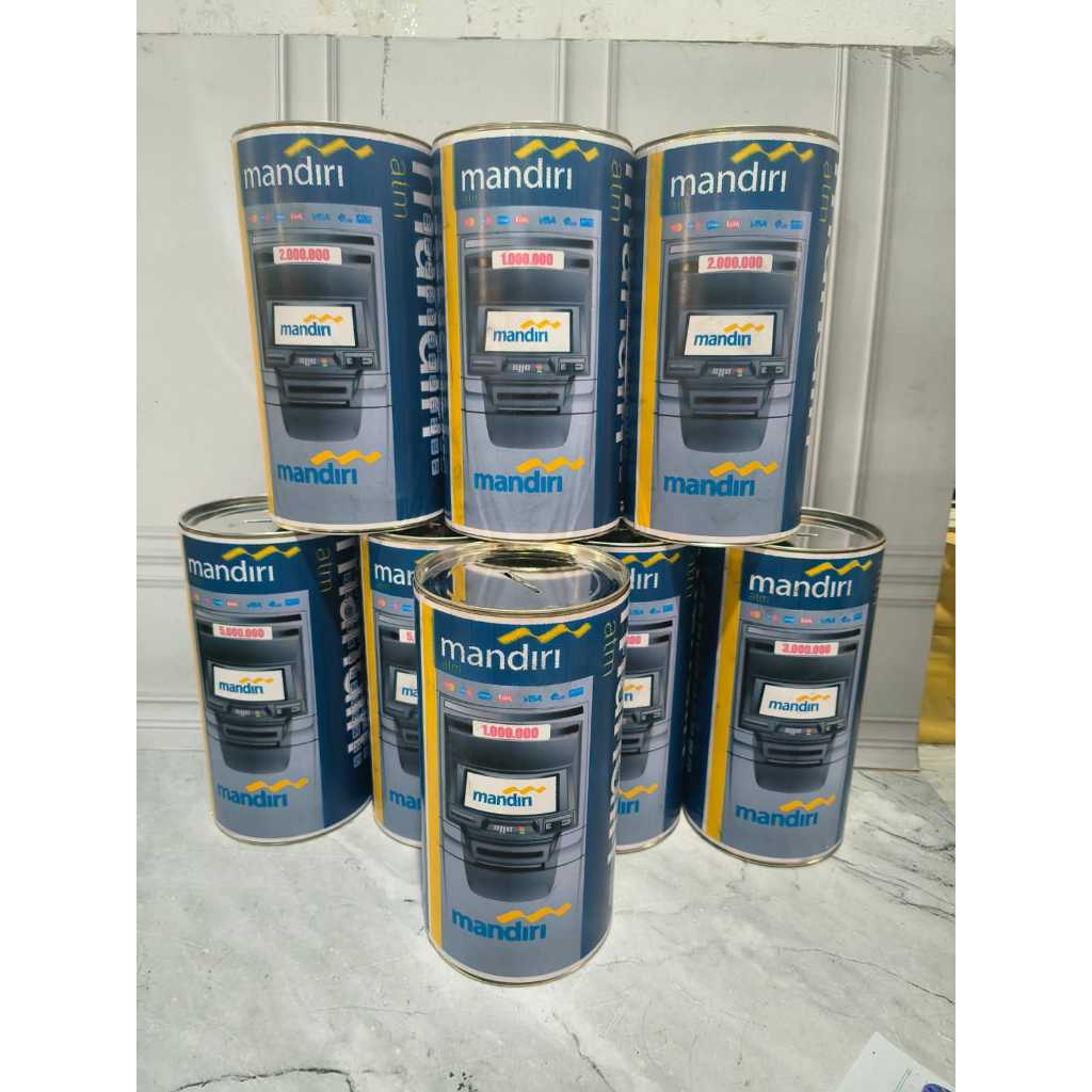 CELENGAN L 20 CM CELENGAN TARGET BUKA TUTUP PERMANEN CELENGAN ATM BANK MANDIRI CELENGAN TABUNGAN TAR