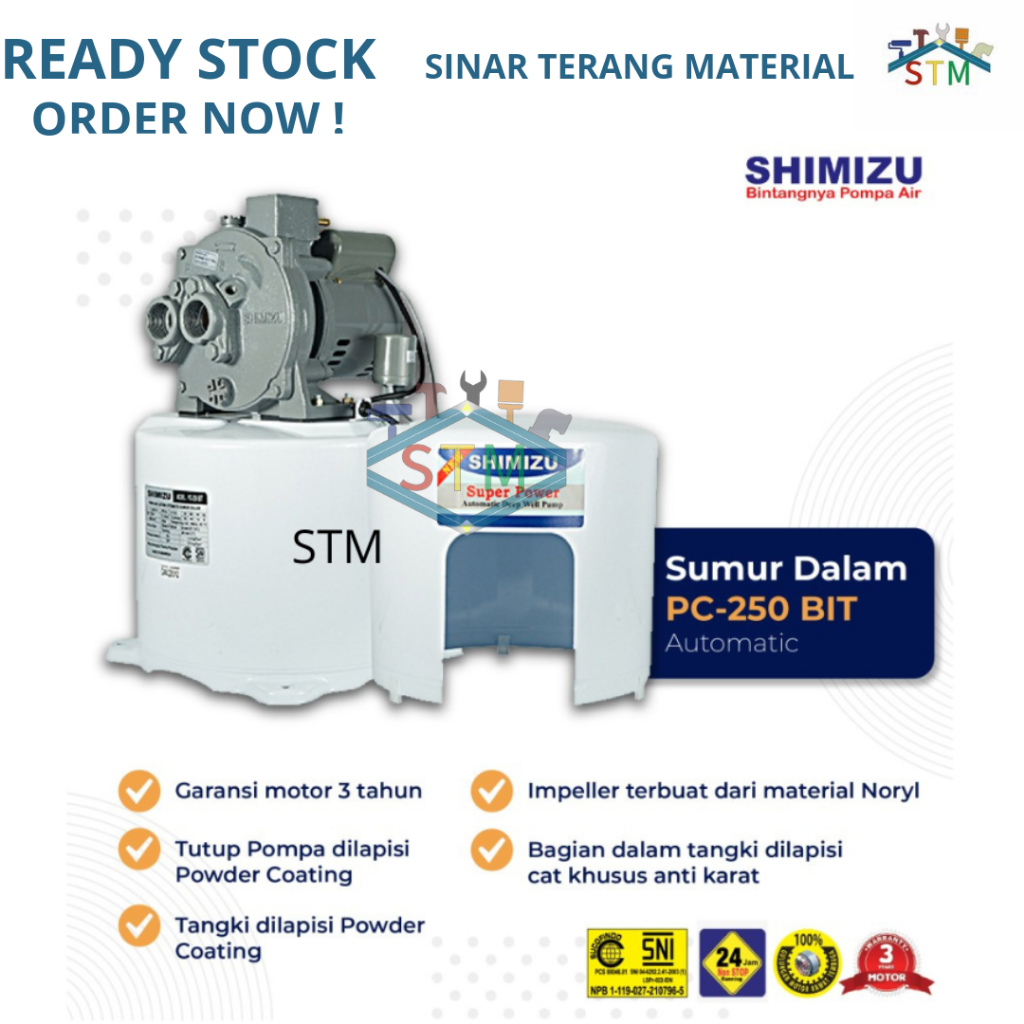 Pompa Air Shimizu PC-250 BIT Otomatis / Pompa Air Jet Pump