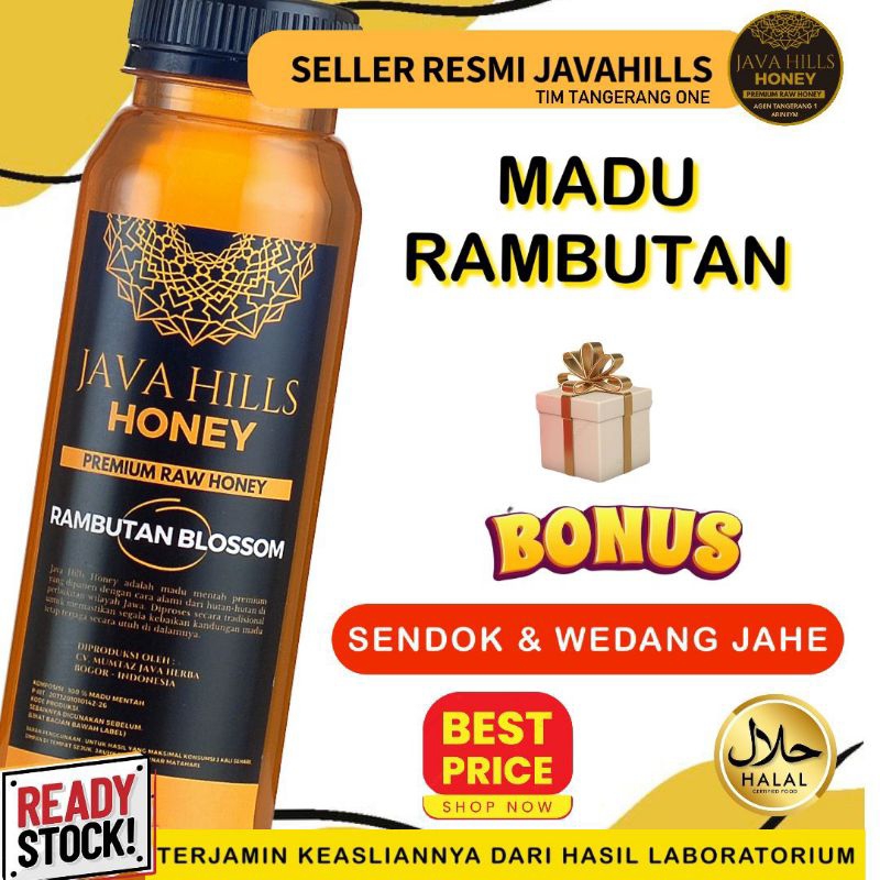 MADU JAVA HILLS HONEY Madu rambutan bllossom java hills honey ukuran 320 gram / madu murni