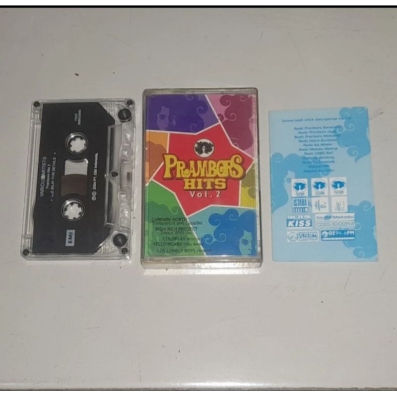 Kaset Prambors Hits Vol. 2 ORIGINAL EMI Cassette Tape Coldplay Kings of Convenience