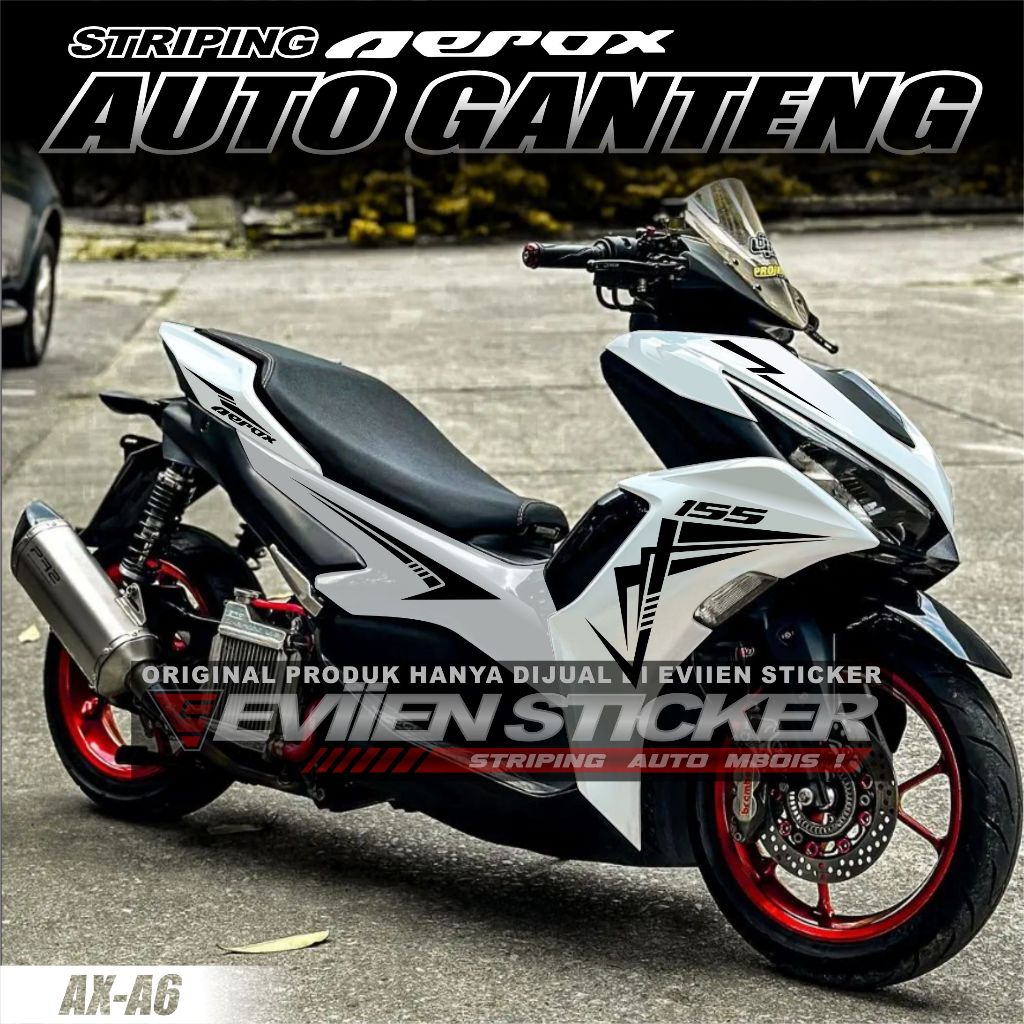 STRIPING MOTOR ALL NEW AEROX CONECTED VVA 155 STRIPING CUTTING STIKER AEROX