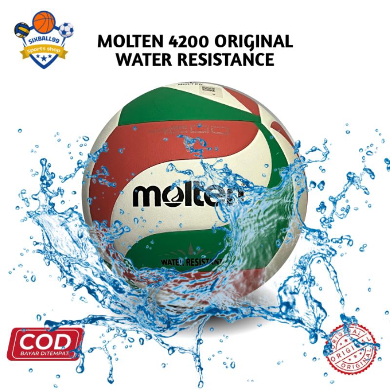 BOLA VOLI MOLTEN 4200 WATER RESISTANCE ORIGINAL BOLA VOLI ORIGINAL TURNAMEN VOLLEYBALL OUTDOOR