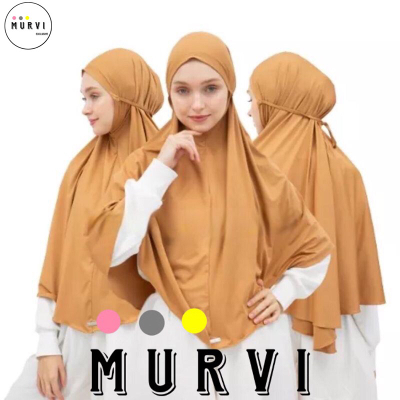 MURVI HIJAB-Jilbab Instan Bergo Tali Jersey Premium Jumbo