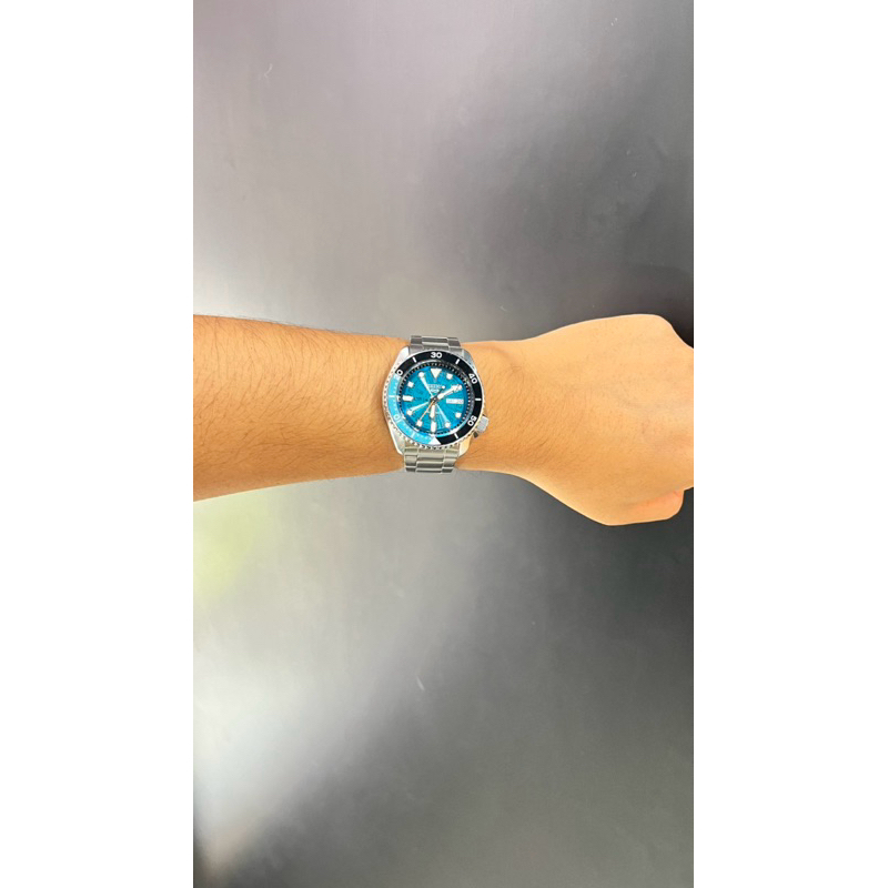Seiko 5 Sports SRPJ45K1 Time Sonar SKX Sports Style Blue Dial Stainless Steel Strap