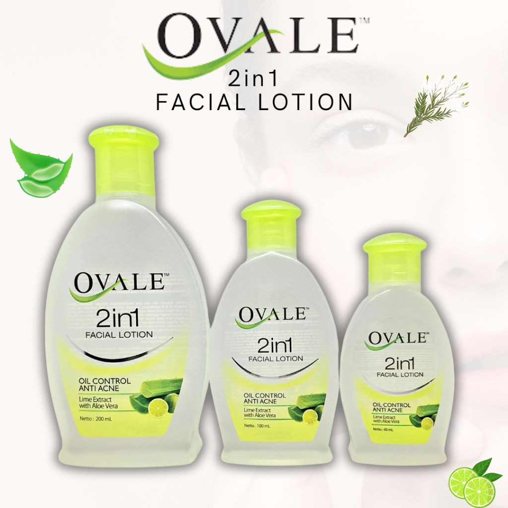 OVALE 2in1 OIL CONTROL ANTI ACNE LIME EXTRACT WITH ALOE VERA 100ML MICELLAR WATER
