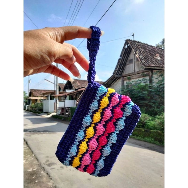 DOMPET MINI WANITA // DOMPET RAJUT WANITA // DOMPET MINI 12x 10 // DOMPET KOIN