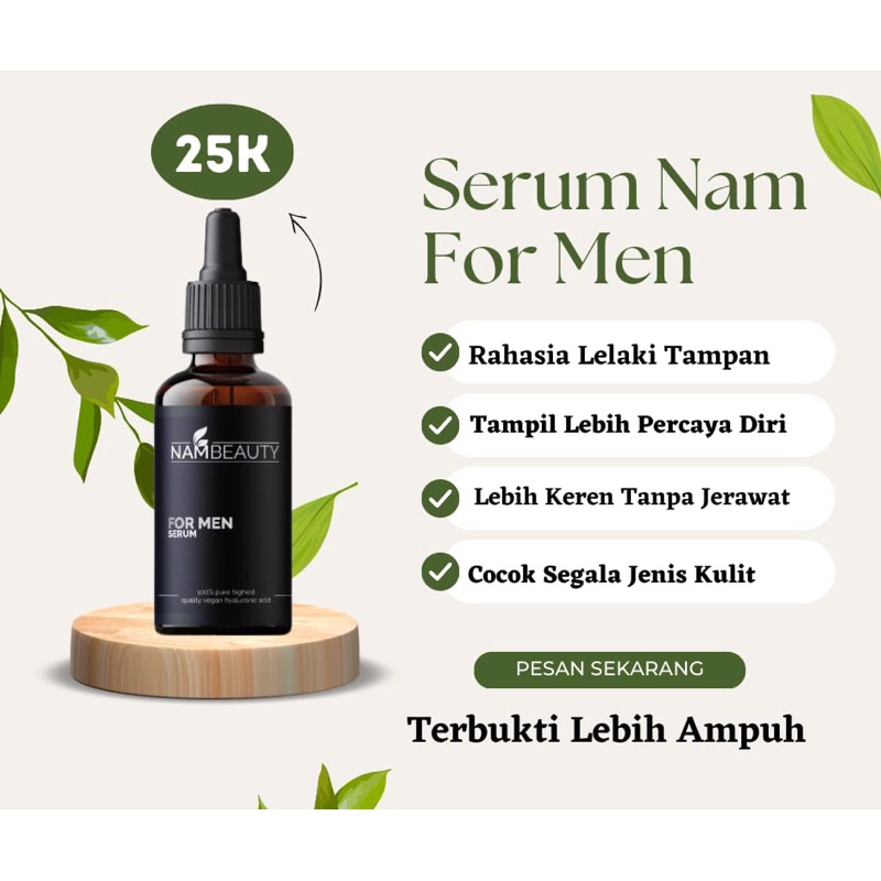 SERUM OBAT PENCERAH WAJAH NAM FOR MEN OBAT Perawatan pemutih muka kusam pria obat glowing cowok bpom