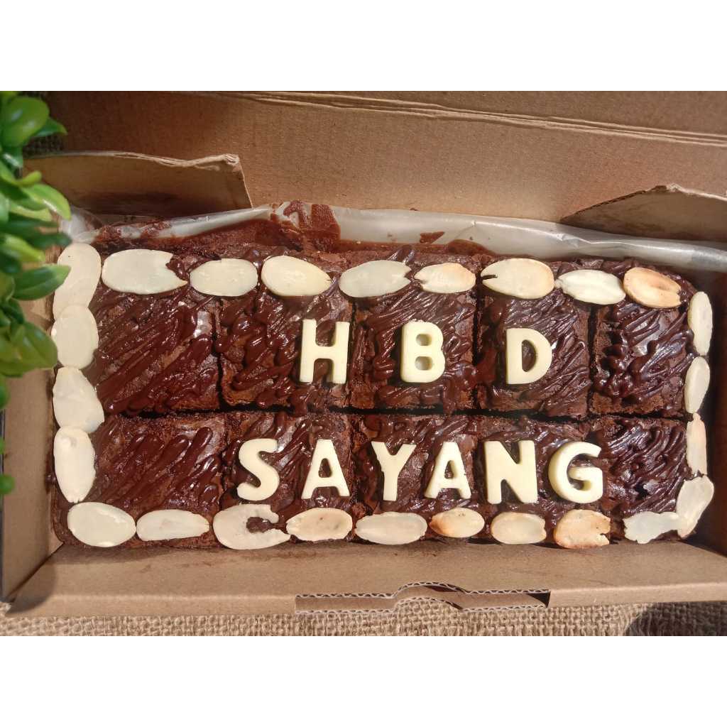 FUDGY BROWNIES | BROWNIES ULANG TAHUN | BROWNIES PANGGANG