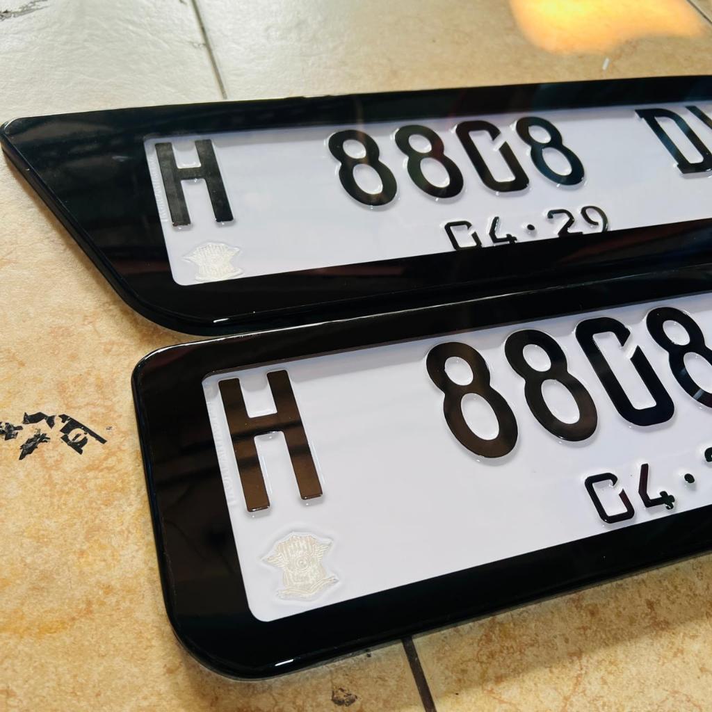 Custom Plat Nomor Mobil Akrilik - Plat Putih