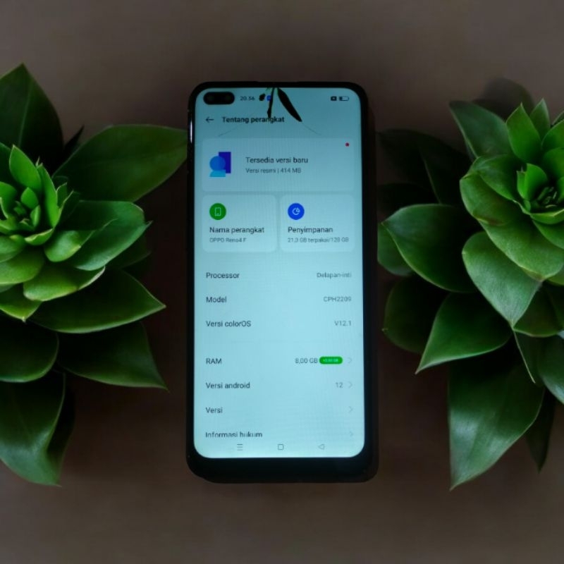 unit hp oppo reno 4f ram 8+3 room 128 original