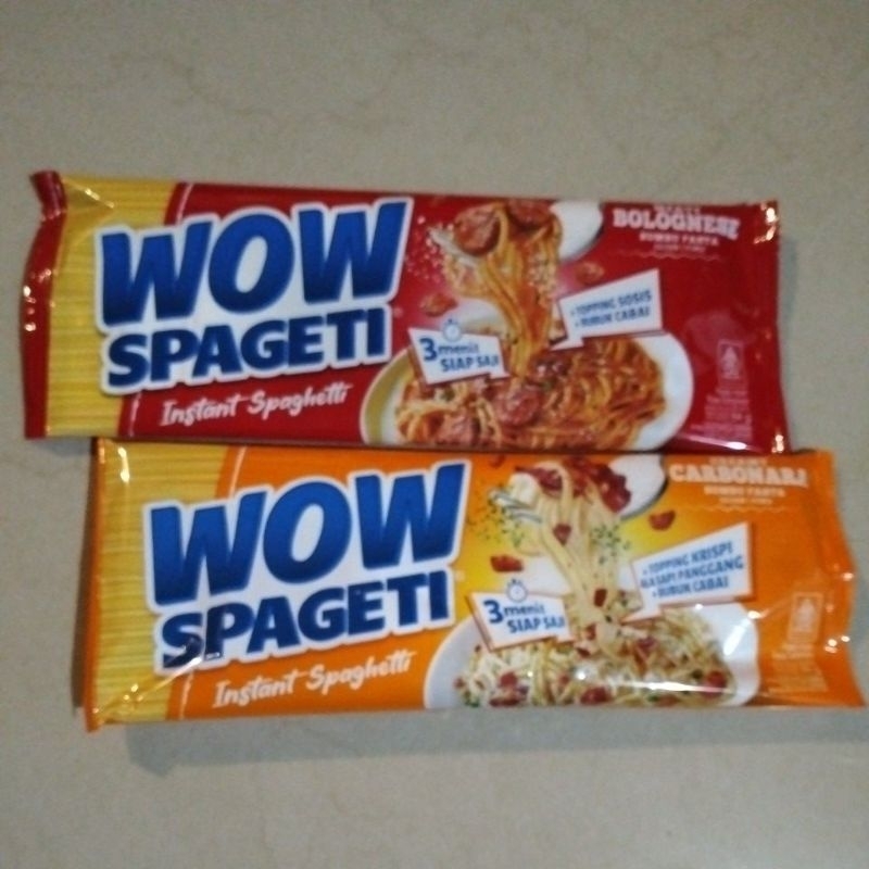 

Wow Spageti/Instant Spaghetti/Bumbu Pasta Instant Creamy Carbonara/Meaty Bolognese