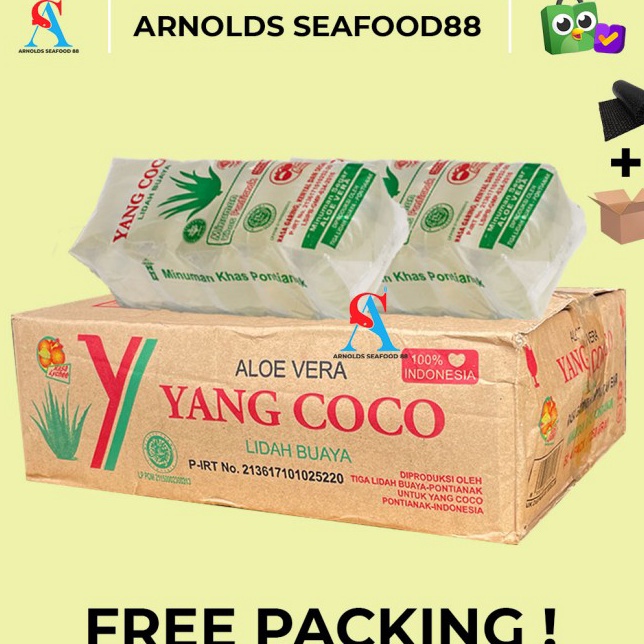 

YANG COCO Lidah Buaya Pontianak MinumanLidah Buaya PerDus isi 4 PCS