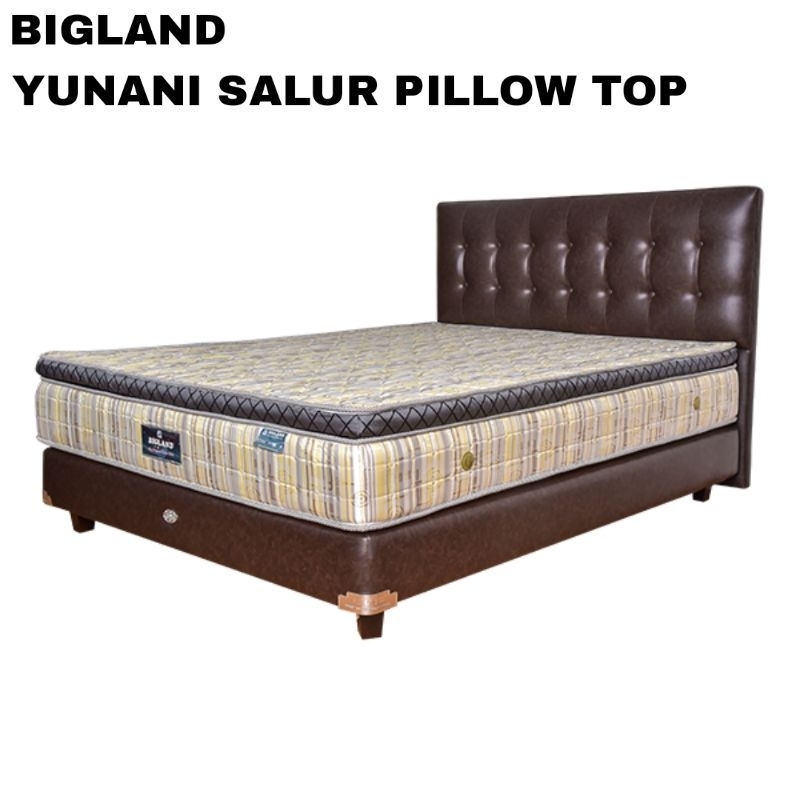 Kasur Springbed Bigland Yunani Salur Pillow top Ukuran 180×200