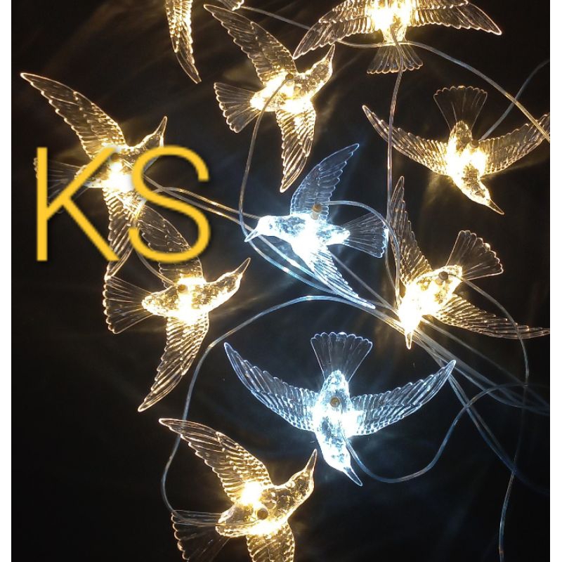 LAMPU BURUNG AKRILIK LAMPU GANTUNG DEKORASI