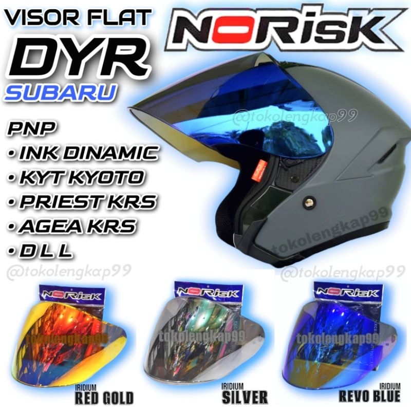Kaca DYR SUBARU | Kaca norisk helm dyr subaru | Visor norisk dyr kyoto | Visor flat kyoto dyr | DYR 