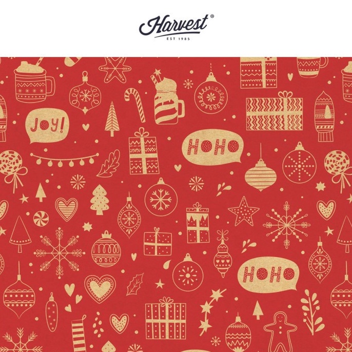 

DISKON SPESIAL Kertas Kado Natal Harvest Wrapping Paper Xmas Shining Red Gifts