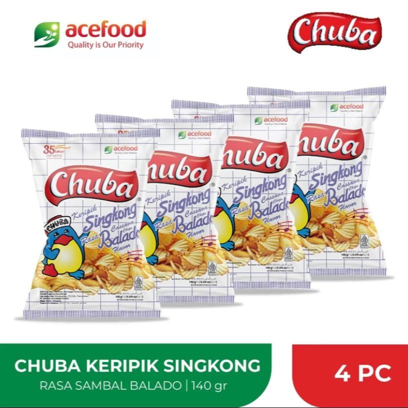 

Pi Store | Chuba Keripik Singkong Sambal Balado 140 Gr - 4 pcs