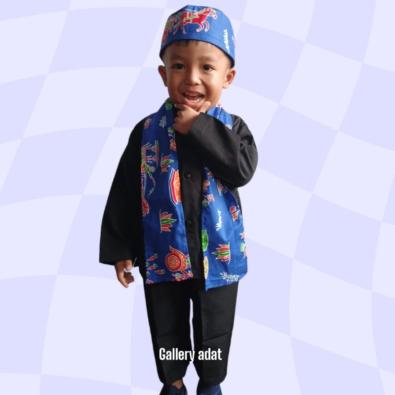 Setelan Adat Betawi Anak Laki/Baju Abang Betawi/Baju Adat Anak