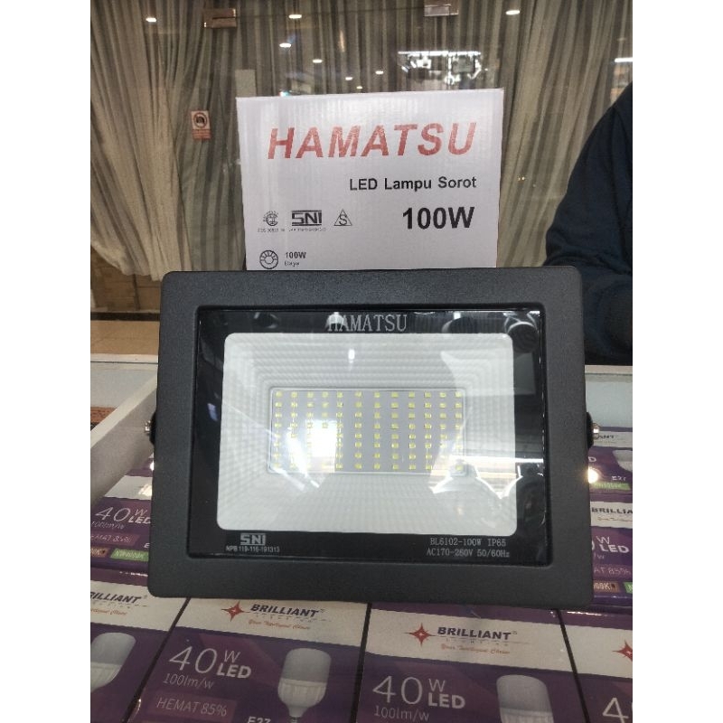 Hamatsu Lampu LED Sorot 100 Watt Outdoor IP65