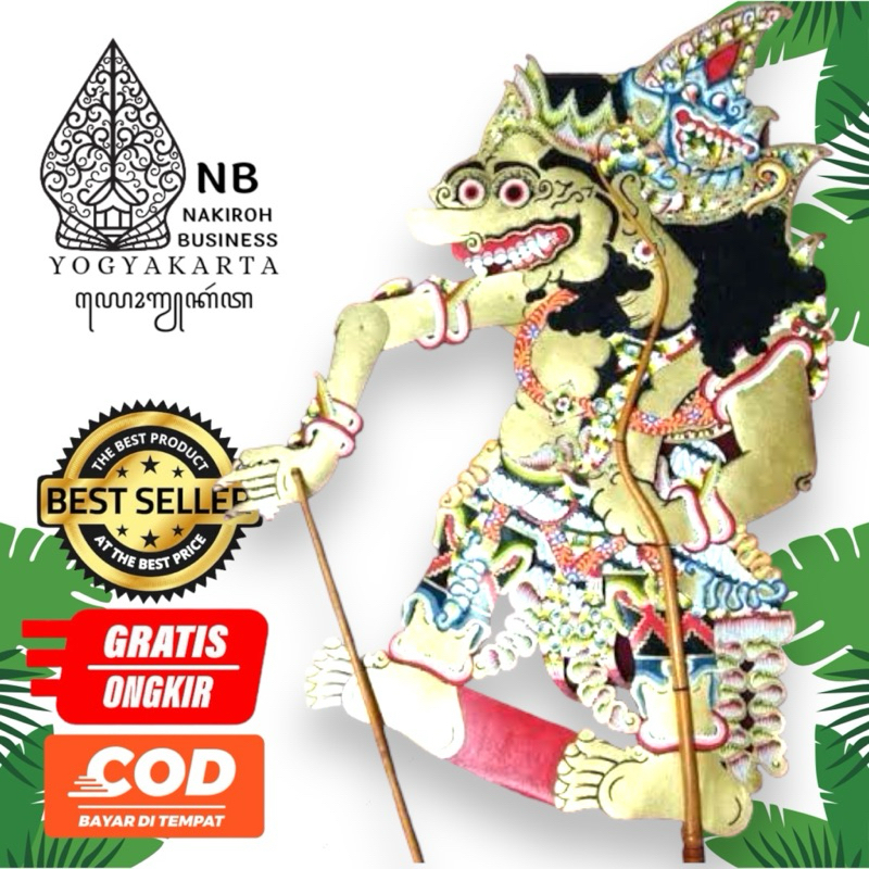 NAKIROHBUSINESS Wayang Kulit Asli Buto Patih Ukuran Jumbo Standar Dalang