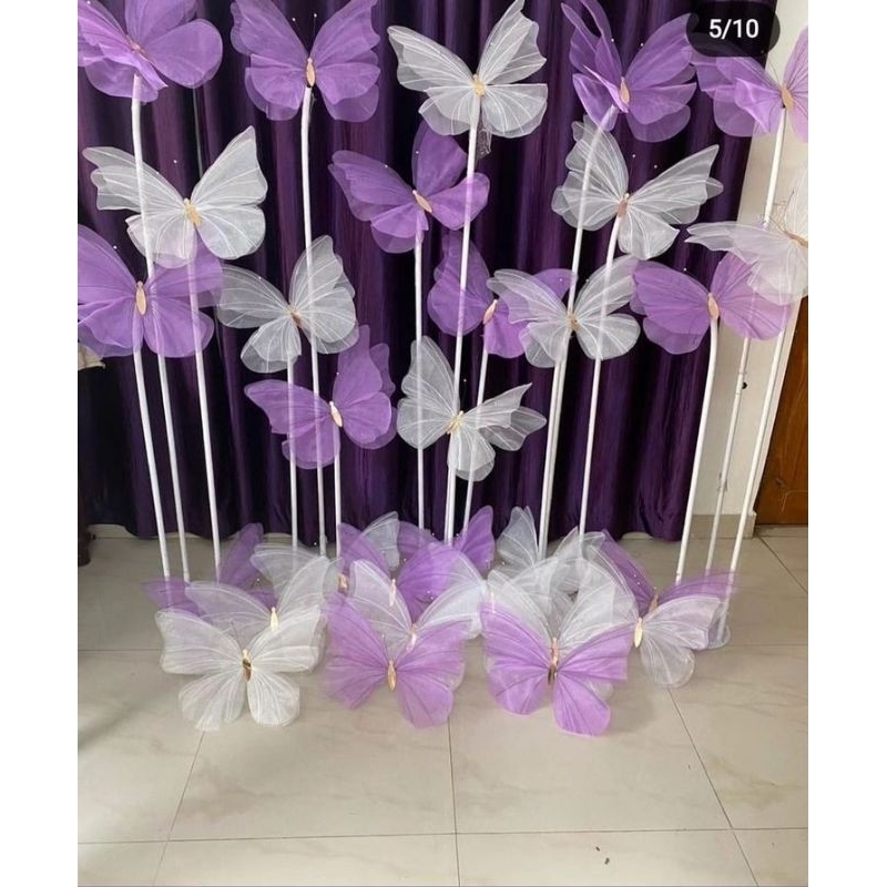 kupu dekorasi kupu organza