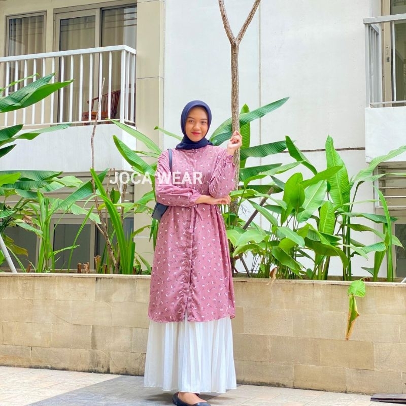 SHAVA TUNIK MOTIF CRINKLE by Joca Wear | Tunik Crinkle Muslim Premium