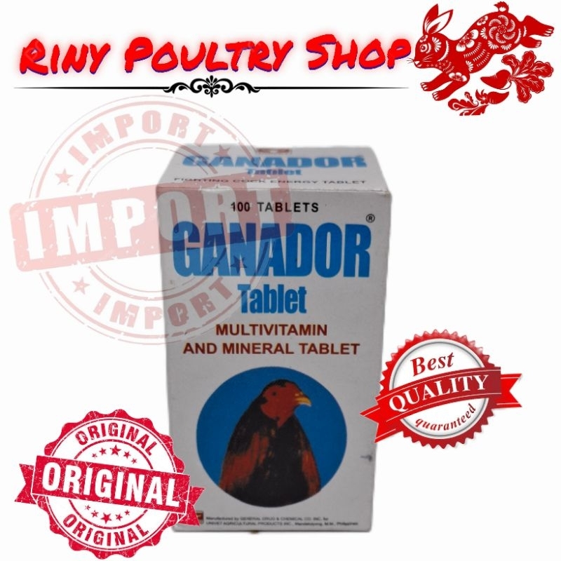 Ganador Tablet Vitamin dan Mineral ayam petarung