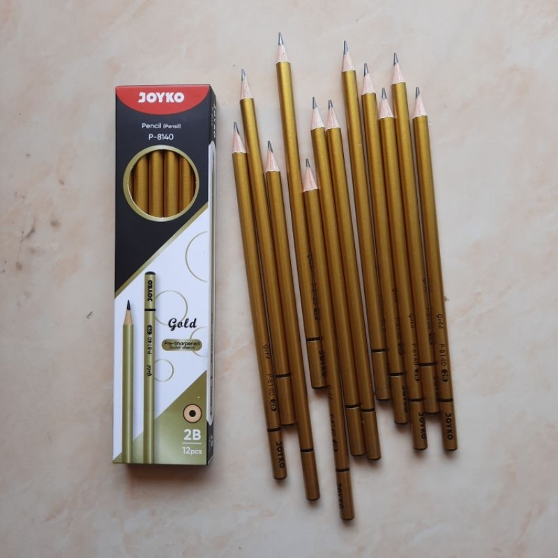 

PENSIL JOYKO 2B GOLD P-8140 1 BOX ISI 12 PCS PROMO