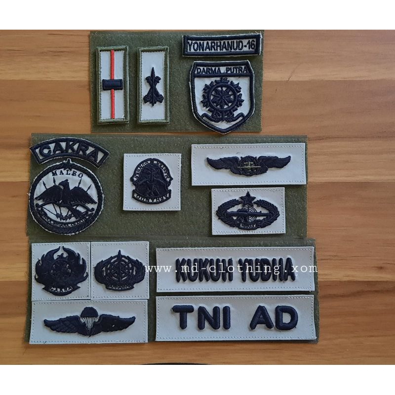 papan nama pdl Kostrad TNi terbaru bahan (dril Sage Gren) tahun 2025