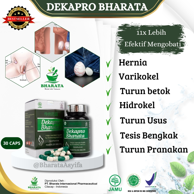 Obat HERNIA Ampuh Original DEKAPRO BHARATA | 100% Obat berbal | Obat Turun Berok Pria Dan Wanita | O