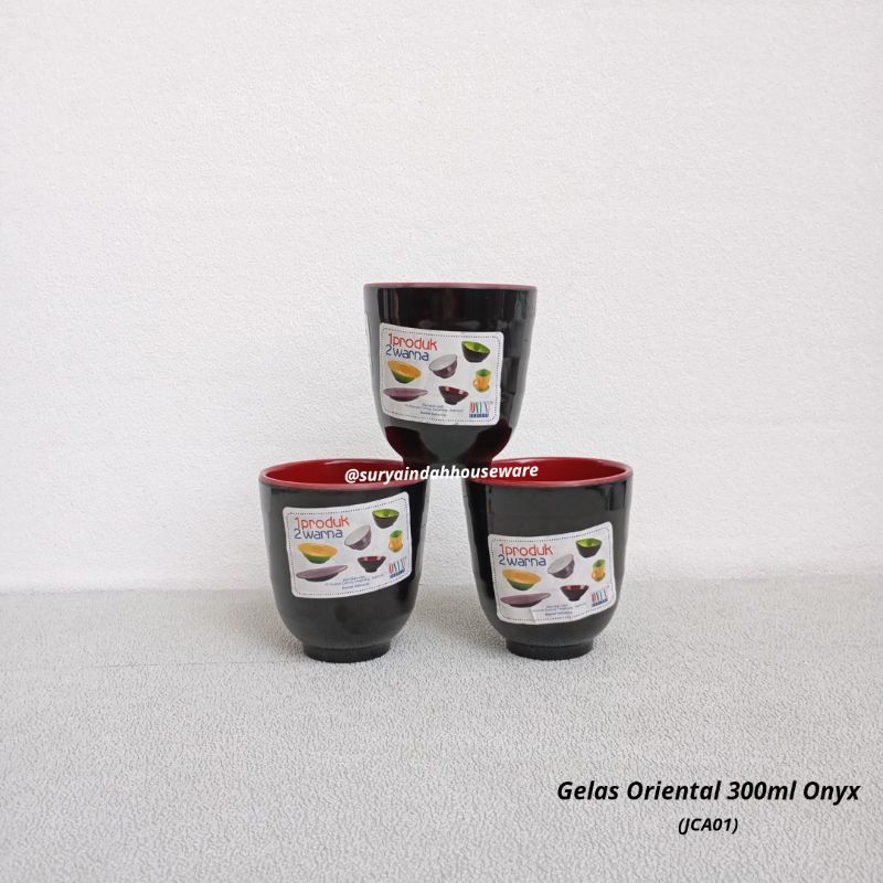 Gelas Melamin 300ml Onyx