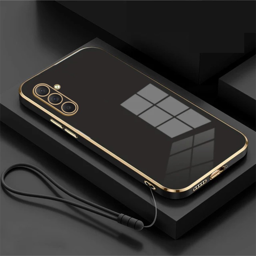Casing Samsung A14 A24 A34 A54 Soft Case Plating Tali Gantungan Hp